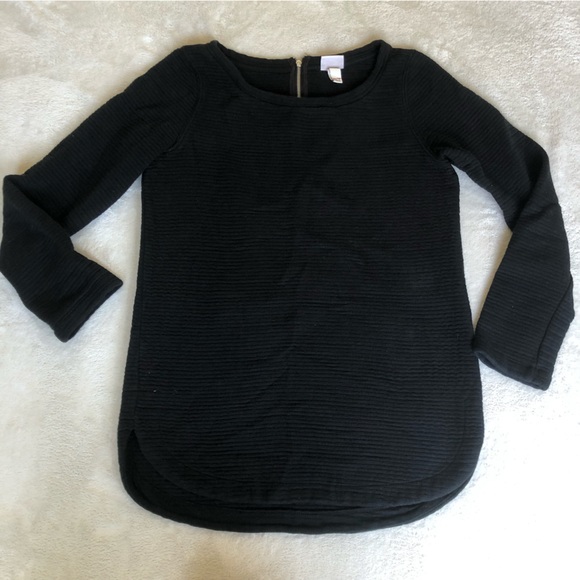 Merona Black Ribbed Sweater - Picture 1 of 10